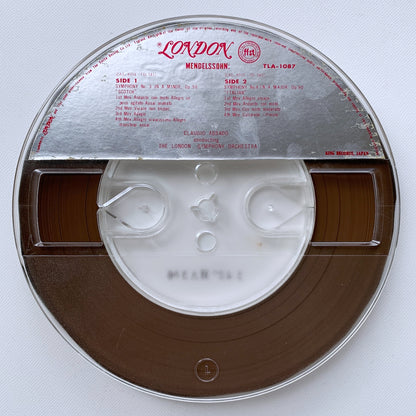 オープンリール/ クラウディオ・アバド / メンデルスゾーン：交響曲第3番、第4番 / 国内盤 7号 4トラック 19cm/s (7 1/2IPS) ライナー LONDON TLA1087