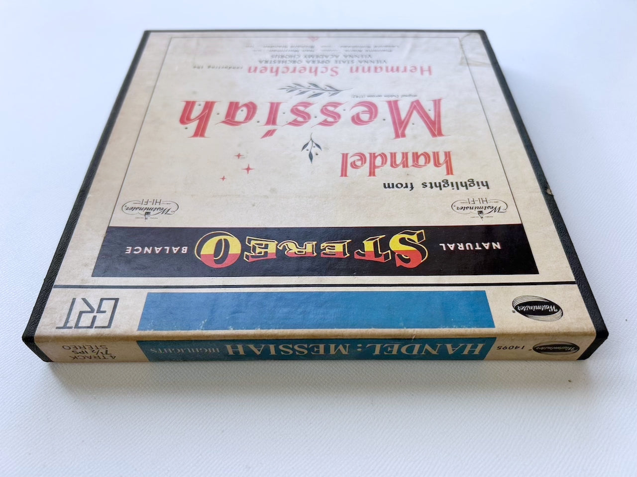 オープンリール/ ウィーン・アカデミー合唱団、シェルヘン / ヘンデル：オラトリオ「メサイア」(抜粋) / US盤 7号 4トラック 19cm/s (7 1/2IPS) インサート WESTMINSTER 14095