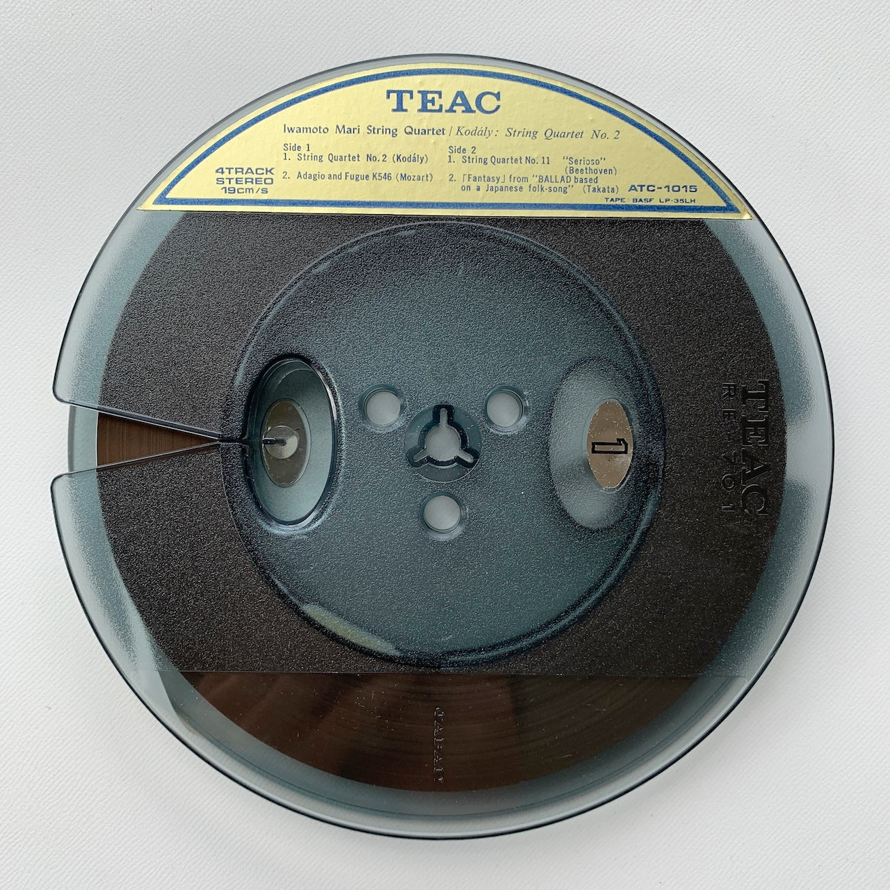 オープンリール/ 巌本真理弦楽四重奏団 / コダーイ：弦楽四重奏曲第2番 他 / 国内盤 7号 4トラック 19cm/s (7 1/2IPS) ライナー TEAC ATC-1015