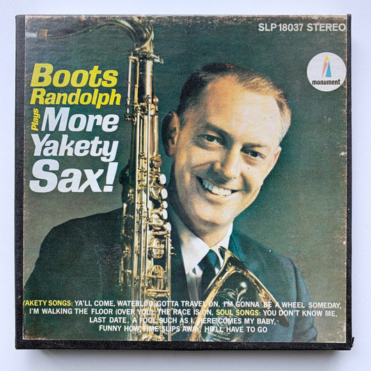 オープンリール/ BOOTS RANDOLPH / BOOTS RANDOLPH PLAYS MORE YAKETY SAX / US盤 7号 4トラック 9.5cm/s (3 3/4IPS) MONUMENT SLP18037