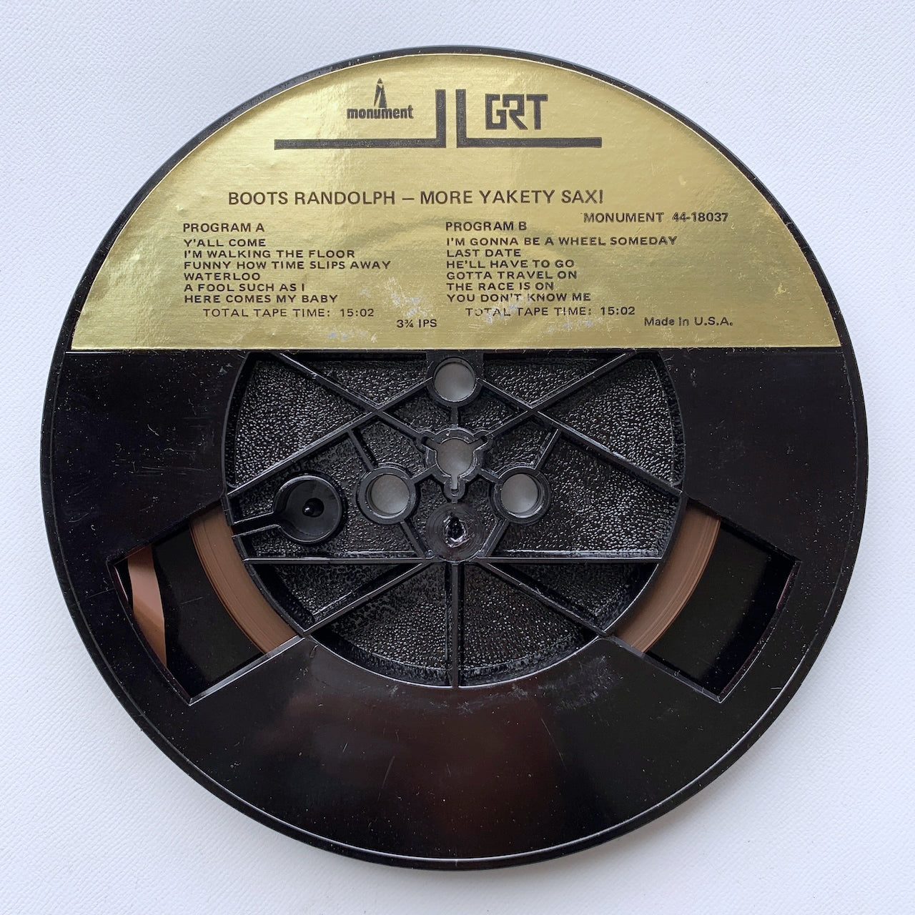 オープンリール/ BOOTS RANDOLPH / BOOTS RANDOLPH PLAYS MORE YAKETY SAX / US盤 7号 4トラック 9.5cm/s (3 3/4IPS) MONUMENT SLP18037