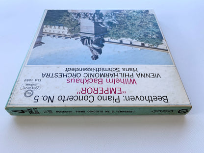 オープンリール/ ウィルヘルム・バックハウス / ベートヴェン：ピアノ協奏曲第5番「皇帝」 / 国内盤 7号 4トラック 19cm/s (7 1/2IPS) ライナー LONDON TLA1065