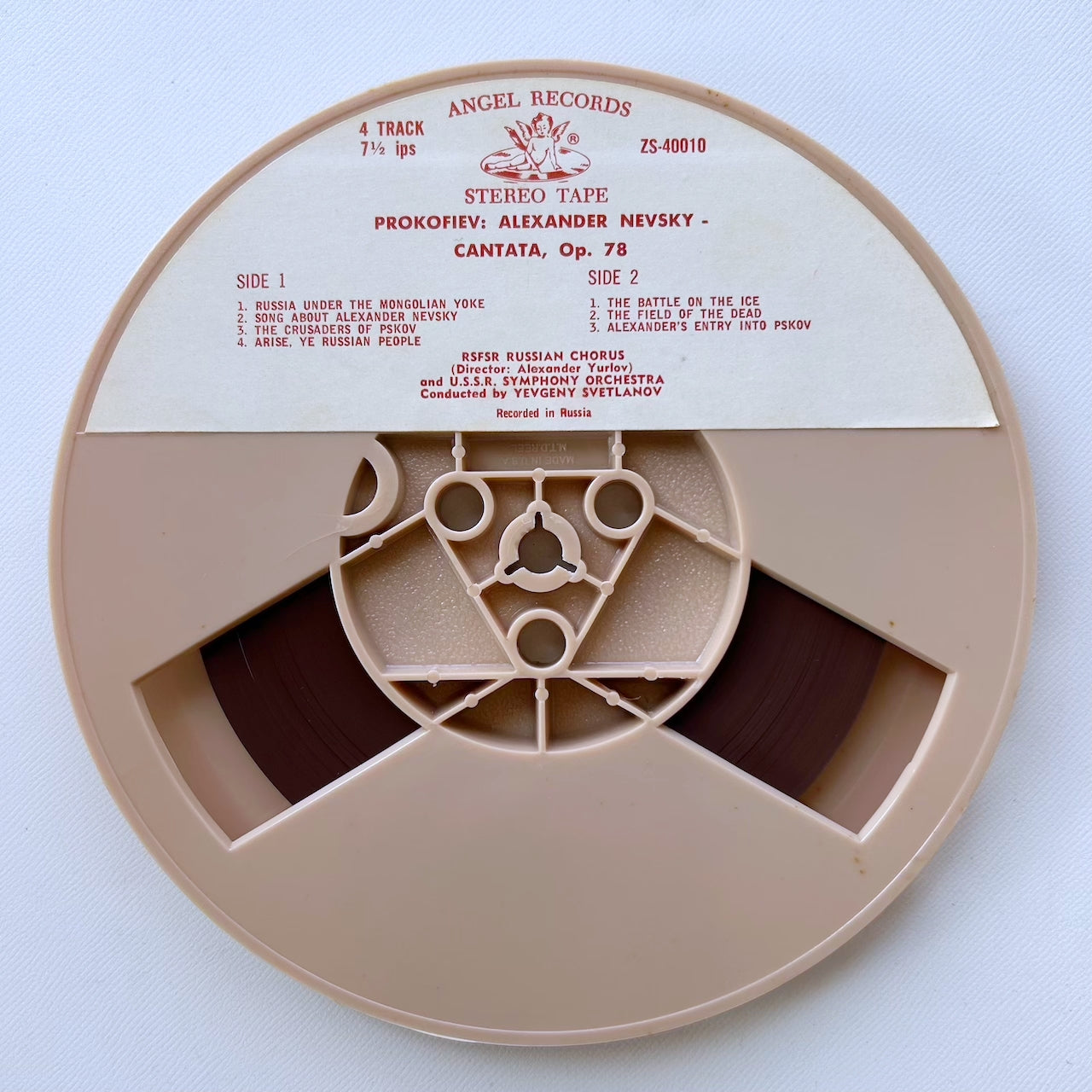 オープンリール/ スヴェトラーノフ / プロコフィエフ:カンタータ「アレクサンドル・ネフスキー」 / US盤 7号 4トラック 19cm/s (7 1/2IPS) MELODIYA ZS40010