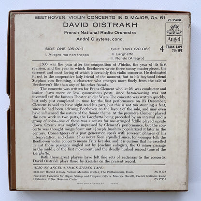 オープンリール/ ダヴィッド・オイストラフ / ベートーヴェン：ヴァイオリン協奏曲 / US盤 7号 4トラック 19cm/s (7 1/2IPS) ANGEL ZS35780