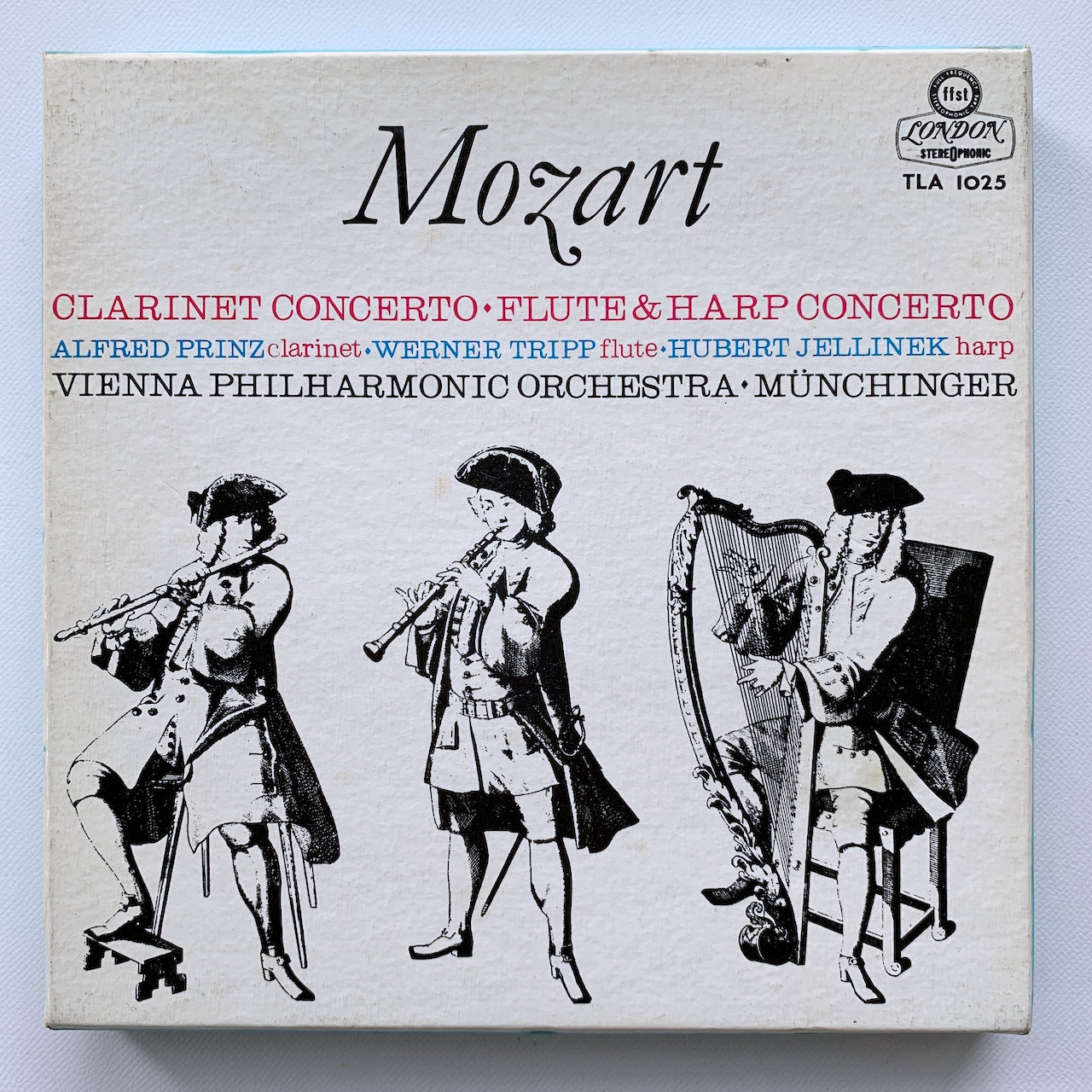 オープンリール/ プリンツ、ミュンヒンガー / モーツァルト：クラリネット協奏曲 / 国内盤 7号 4トラック 19cm/s (7 1/2IPS) ライナー LONDON TLA1025