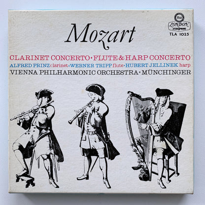 オープンリール/ プリンツ、ミュンヒンガー / モーツァルト：クラリネット協奏曲 / 国内盤 7号 4トラック 19cm/s (7 1/2IPS) ライナー LONDON TLA1025