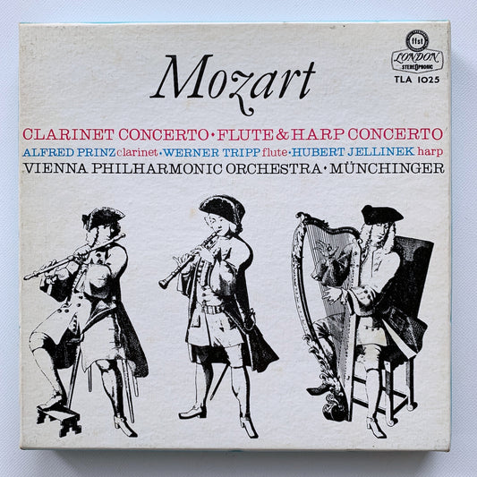 オープンリール/ プリンツ、ミュンヒンガー / モーツァルト：クラリネット協奏曲 / 国内盤 7号 4トラック 19cm/s (7 1/2IPS) ライナー LONDON TLA1025