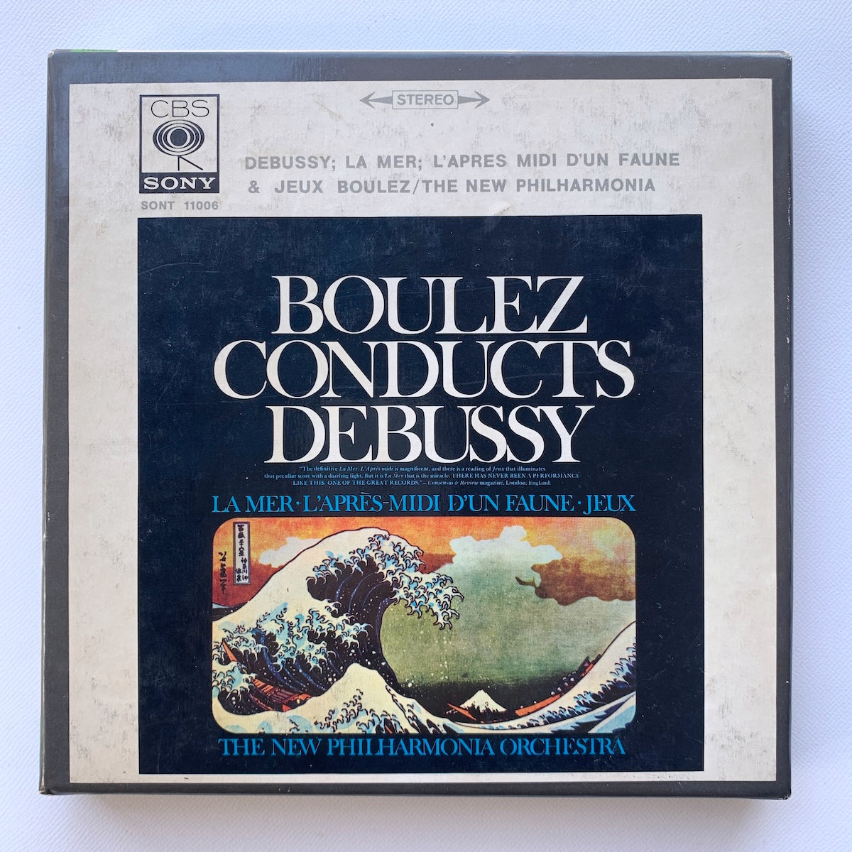 オープンリール/ ピエール・ブーレーズ / ドビュッシー：交響詩「海」 / 国内盤 7号 4トラック 19cm/s (7 1/2IPS) ライナー CBS SONY SONT-11006