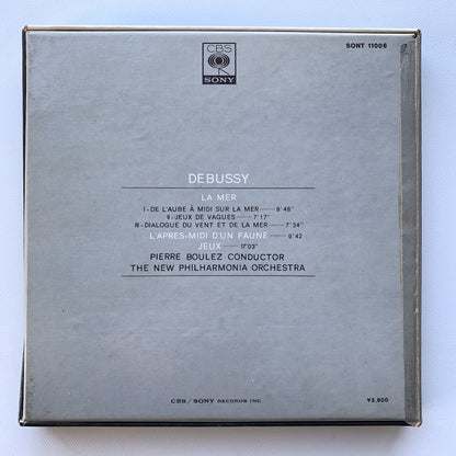 オープンリール/ ピエール・ブーレーズ / ドビュッシー：交響詩「海」 / 国内盤 7号 4トラック 19cm/s (7 1/2IPS) ライナー CBS SONY SONT-11006