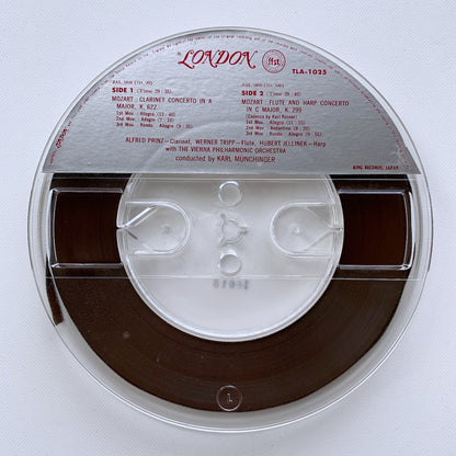 オープンリール/ プリンツ、ミュンヒンガー / モーツァルト：クラリネット協奏曲 / 国内盤 7号 4トラック 19cm/s (7 1/2IPS) ライナー LONDON TLA1025