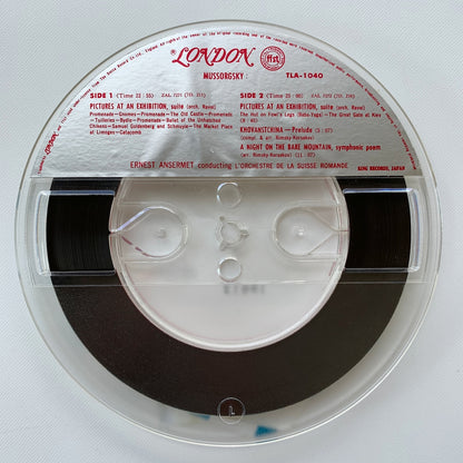 オープンリール/ スイス・ロマンド管弦楽団 / ムソルグスキー：組曲「展覧会の絵」 / 国内盤 7号 4トラック 19cm/s (7 1/2IPS) ライナー LONDON TLA-1040