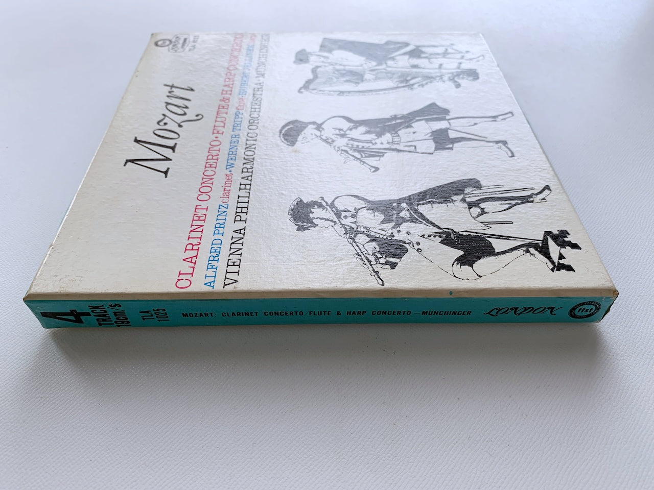 オープンリール/ プリンツ、ミュンヒンガー / モーツァルト：クラリネット協奏曲 / 国内盤 7号 4トラック 19cm/s (7 1/2IPS) ライナー LONDON TLA1025