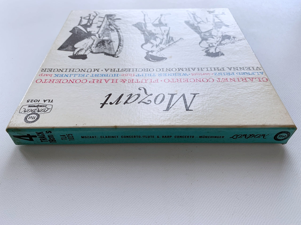 オープンリール/ プリンツ、ミュンヒンガー / モーツァルト：クラリネット協奏曲 / 国内盤 7号 4トラック 19cm/s (7 1/2IPS) ライナー LONDON TLA1025