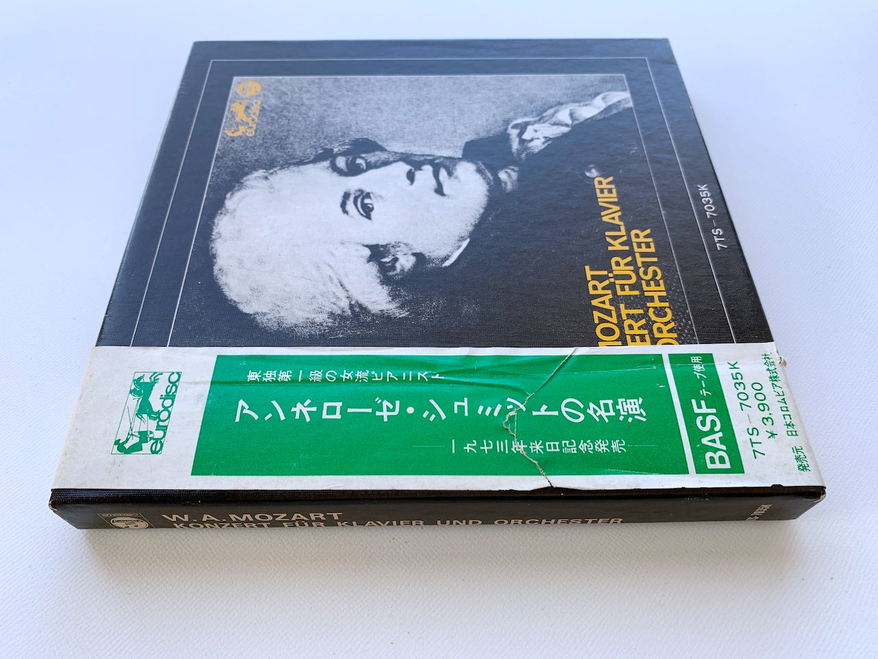 オープンリール/ アンエローゼ・シュミット / モーツァルト：ピアノ協奏曲第26番、第20番 / 国内盤 7号 4トラック 19cm/s (7 1/2IPS) 帯・ライナー EURODISC 7TS-7035K