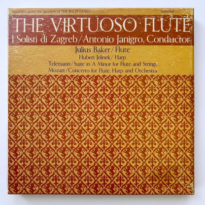 オープンリール/ ジュリアス・ベイカー / モーツァルト：フルートとハープのための協奏曲 他 / US盤 7号 4トラック 19cm/s (7 1/2IPS) インサート VANGUARD VTC1659