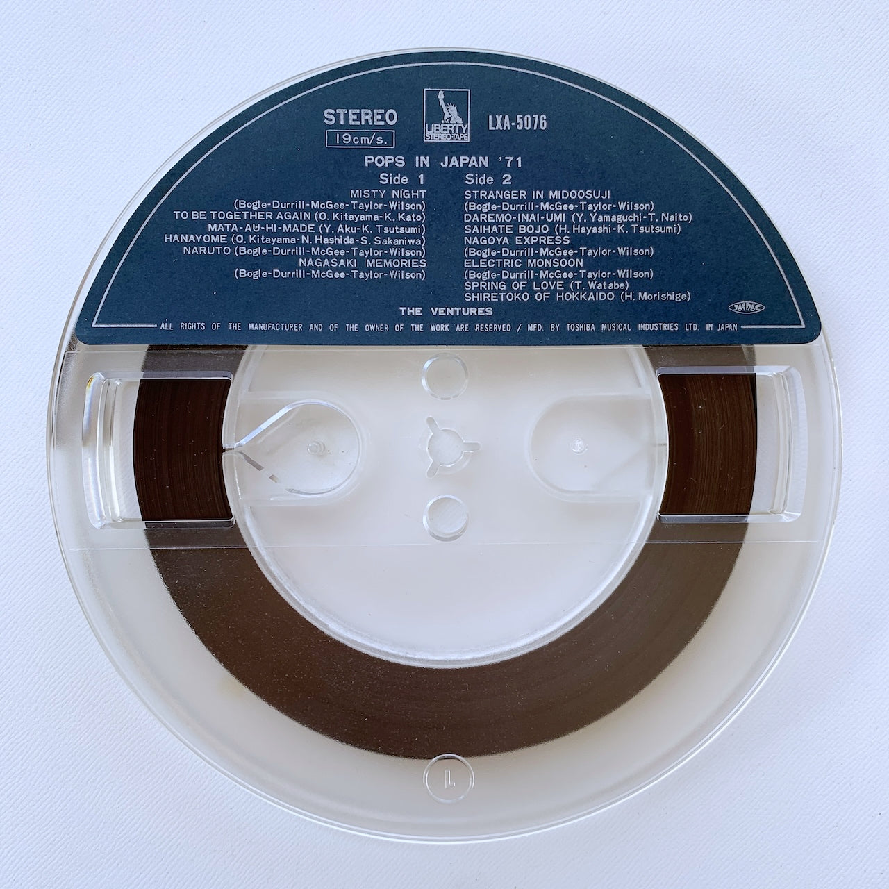 オープンリール/ THE VENTURES / POPS IN JAPAN ’71 / 国内盤 7号 4トラック 19cm/s (7 1/2IPS) LIBERTY LXA-5046