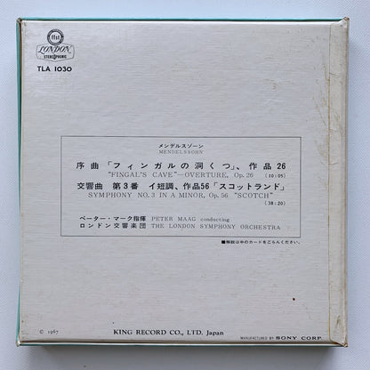 オープンリール/ ペーター・マーク / メンデルスゾーン：交響曲第3番「スコットランド」他 / 国内盤 7号 4トラック 19cm/s (7 1/2IPS) ライナー LONDON TLA1030