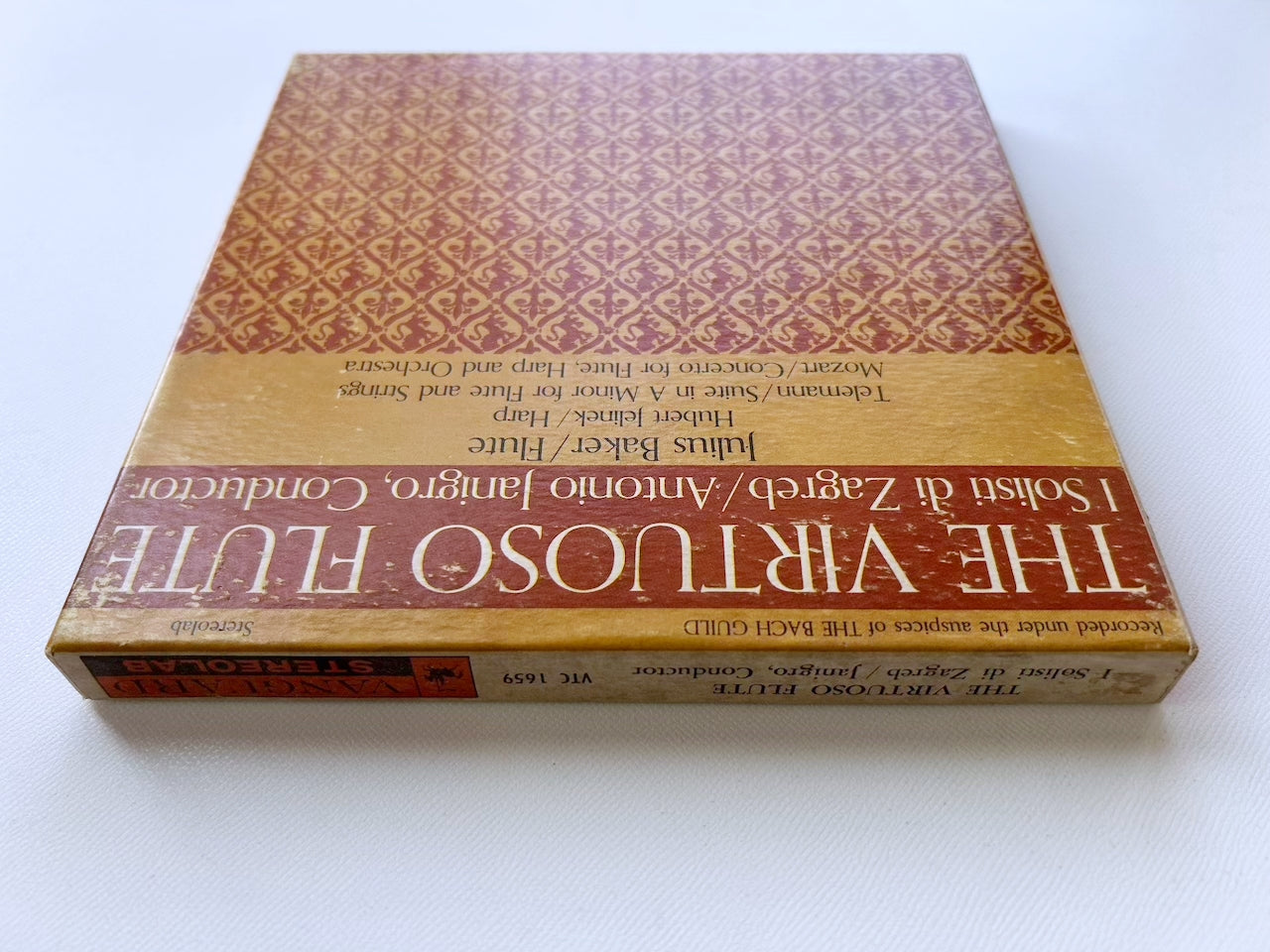 オープンリール/ ジュリアス・ベイカー / モーツァルト：フルートとハープのための協奏曲 他 / US盤 7号 4トラック 19cm/s (7 1/2IPS) インサート VANGUARD VTC1659