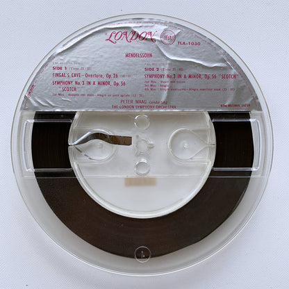 オープンリール/ ペーター・マーク / メンデルスゾーン：交響曲第3番「スコットランド」他 / 国内盤 7号 4トラック 19cm/s (7 1/2IPS) ライナー LONDON TLA1030