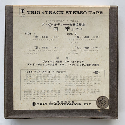 オープンリール/ ミラノ・アンジェリクム室内合奏団 / ヴィヴァルディ : 協奏曲集「四季」 / 国内盤 7号 4トラック 19cm/s (7 1/2IPS) ライナー TRIO TSC-1005