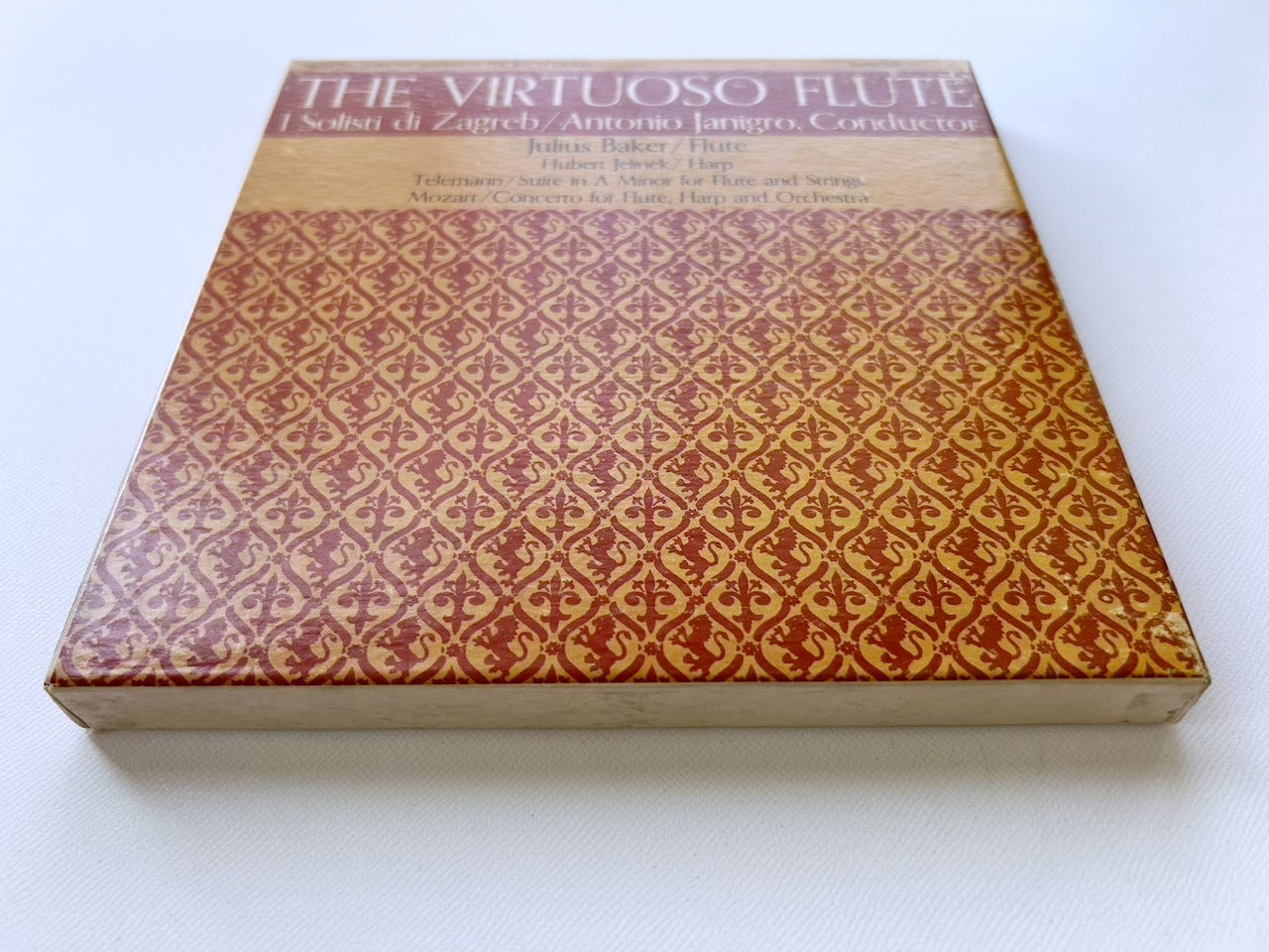 オープンリール/ ジュリアス・ベイカー / モーツァルト：フルートとハープのための協奏曲 他 / US盤 7号 4トラック 19cm/s (7 1/2IPS) インサート VANGUARD VTC1659
