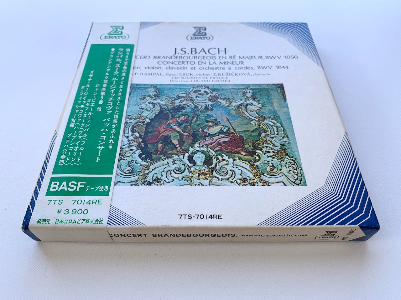 オープンリール/ ランパル、スーク、ルージイッチコヴァ / バッハ：ブランデンブルク協奏曲第5番 他 / 国内盤 7号 4トラック 19cm/s (7 1/2IPS) 帯・ライナー ERATO 7TS-7014RE