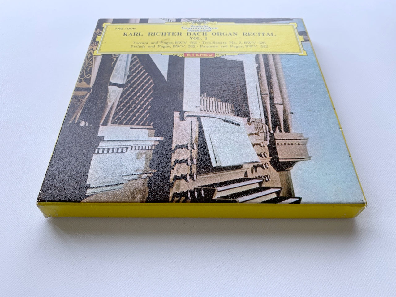オープンリール/ カール・リヒター / J.S.バッハ：トッカータとフーガ 他 / 国内盤 7号 4トラック 19cm/s (7 1/2IPS) ライナー DGG TXG-1008