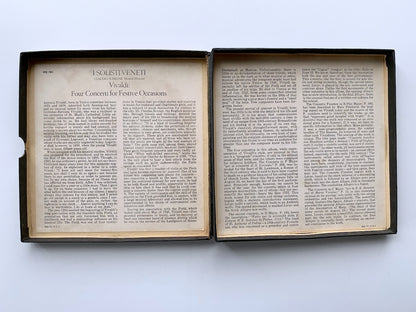 オープンリール/ イ・ソリスティ・ヴェネティ / ヴィヴァルディ：4つのヴァイオリンのための協奏曲 / US盤 7号 4トラック 19cm/s (7 1/2IPS) インサート COLUMBIA MQ781