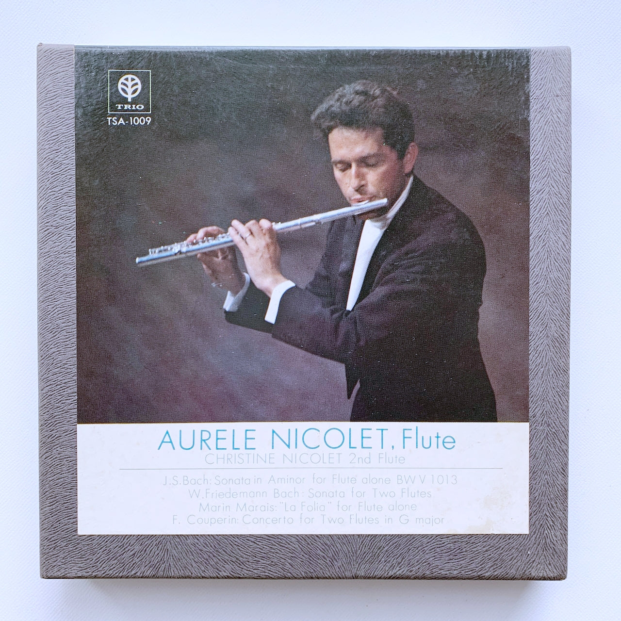 オープンリール/ オーレル・ニコレ / フルートの真髄 J.S.バッハ：無伴奏フルート・ソナタ 他 / 国内盤 7号 4トラック 19cm/s (7 1/2IPS) ライナー TRIO TSA-1009