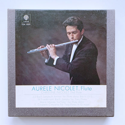 オープンリール/ オーレル・ニコレ / フルートの真髄 J.S.バッハ：無伴奏フルート・ソナタ 他 / 国内盤 7号 4トラック 19cm/s (7 1/2IPS) ライナー TRIO TSA-1009