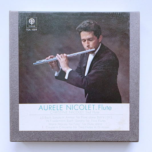オープンリール/ オーレル・ニコレ / フルートの真髄 J.S.バッハ：無伴奏フルート・ソナタ 他 / 国内盤 7号 4トラック 19cm/s (7 1/2IPS) ライナー TRIO TSA-1009