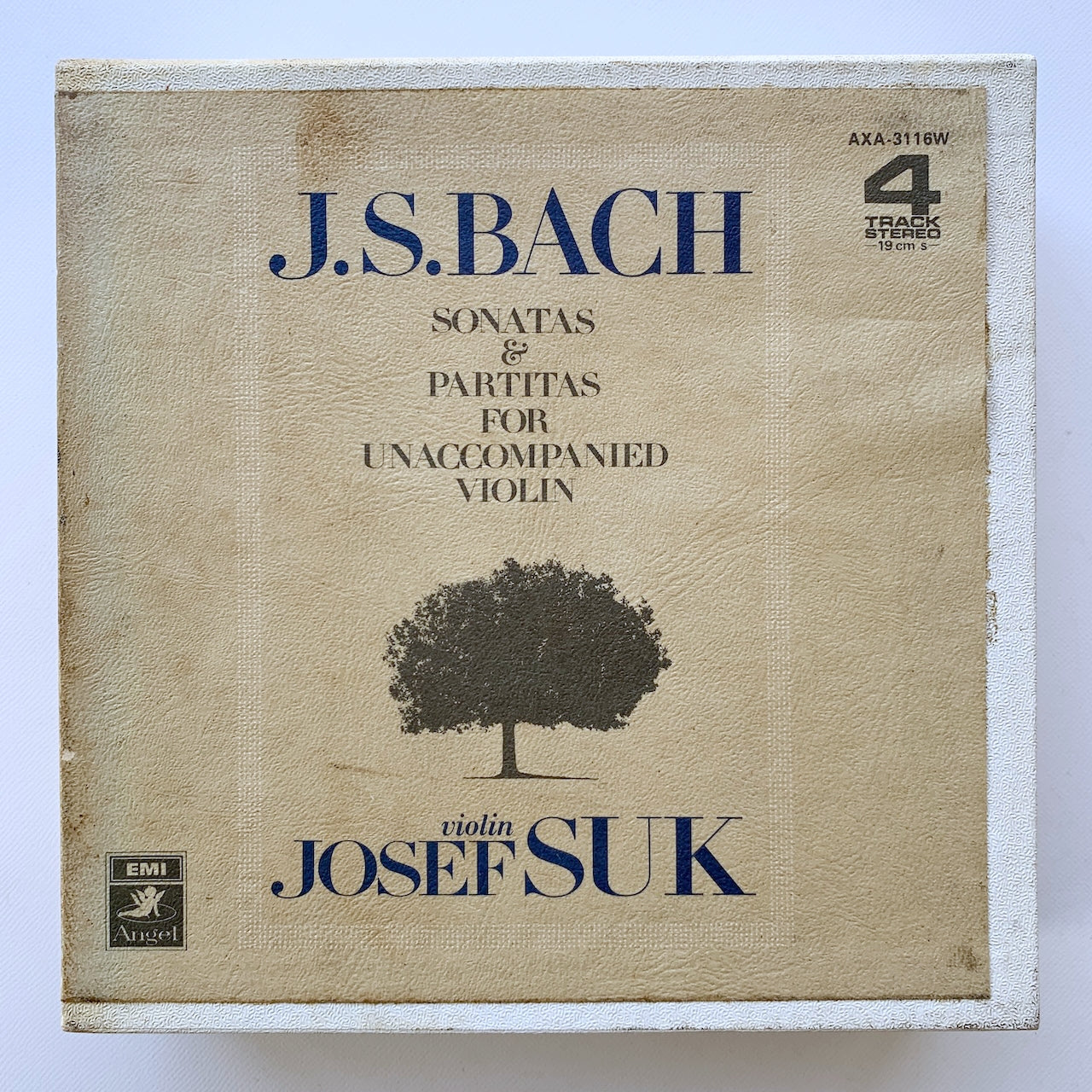 オープンリール/ ヨゼフ・スーク / J.S.バッハ：無伴奏ヴァイオリンのためのソナタとパルティータ(全曲) / 国内盤 2本組 7号 4トラック 19cm/s (7 1/2IPS) ライナー EMI AXA-3116W