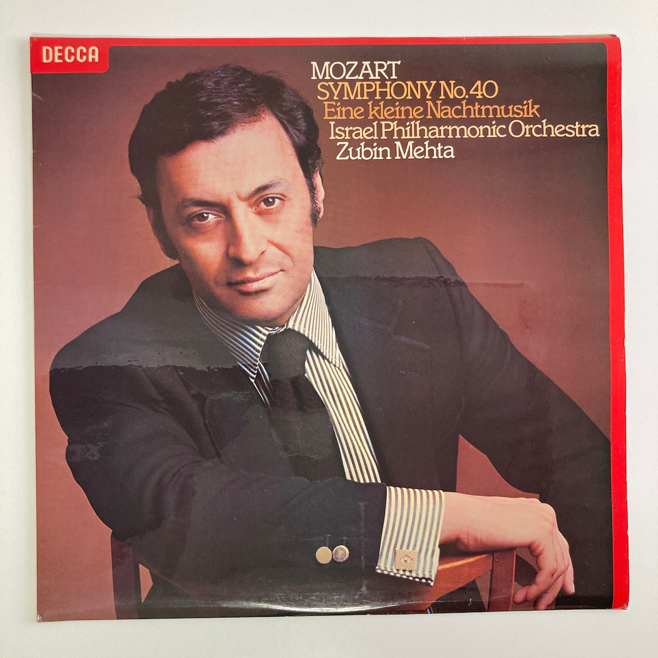 LP/ ズービン・メータ、イスラエル・フィルハーモニー管弦楽団 / モーツァルト：交響曲第40番、アイネ・クライネ・ナハトムジーク / UKオリジナル盤 ED4 DECCA テープ CS付 DECCA SXL6844