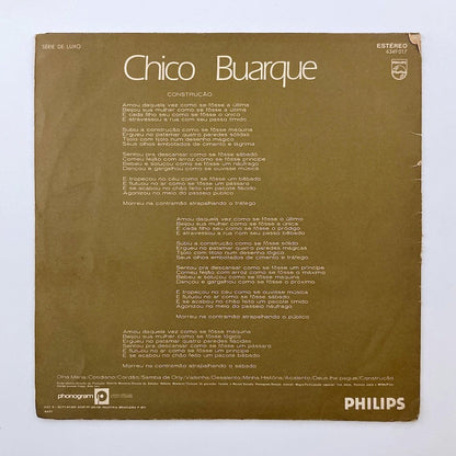 LP/ CHICO BUARQUE / CONSTRUCAO / シコ・ブアルキ / ブラジル盤 オリジナル PHILIPS 6349017