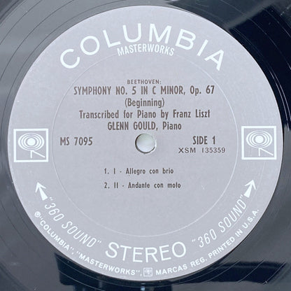 LP/ グレン・グールド / べートーヴェン：交響曲第5番「運命」（リスト編曲ピアノ版） / US盤 オリジナル、2EYE COLUMBIA MS7095