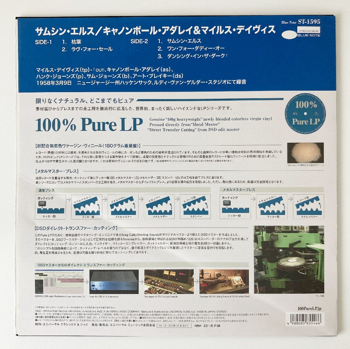 LP/ CANNONBALL ADDERLEY / SOMETHIN' ELSE / キャノンボール・アダレイ / 国内盤 帯・インナー BLUE NOTE UCJU-90008