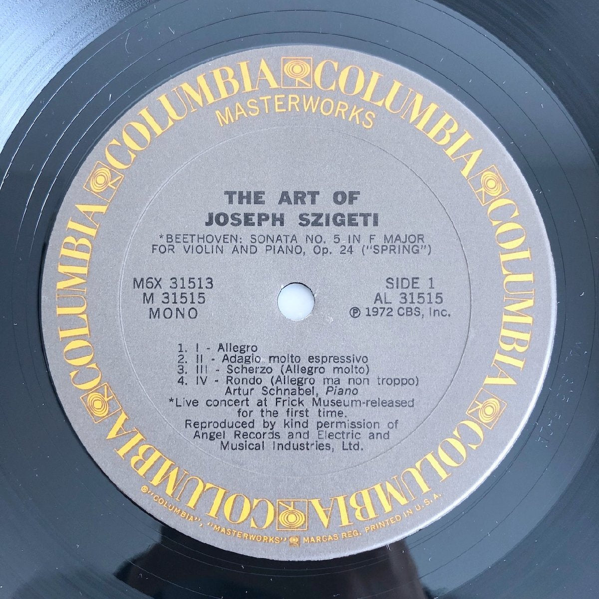 LP/ ヨーゼフ・シゲティ / シゲティの芸術 / US盤 6枚組 BOX ブックレット・白スリーヴ COLUMBIA M6X31513