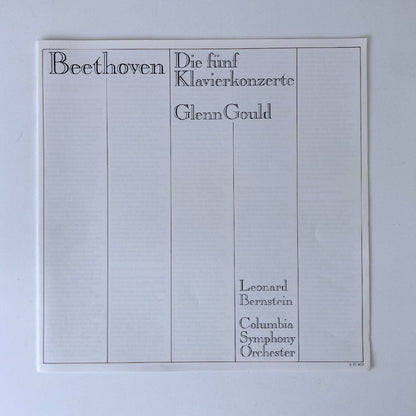 LP/ グールド、バーンスタイン 他 / ベートーヴェン：ピアノ協奏曲集 / オランダ盤 4枚組 ブックレット・白スリーヴ CBS SONY S77409