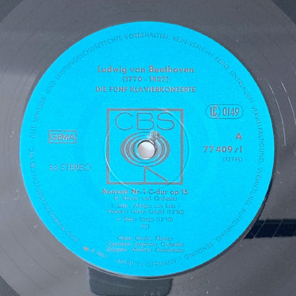 LP/ グールド、バーンスタイン 他 / ベートーヴェン：ピアノ協奏曲集 / オランダ盤 4枚組 ブックレット・白スリーヴ CBS SONY S77409
