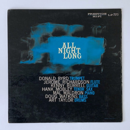 LP/ PRESTIGE ALL STARS / ALL NIGHT LONG / US盤 US盤 オリジナル NYCラベル DG RVG コーティング PRESTIGE PRLP7073
