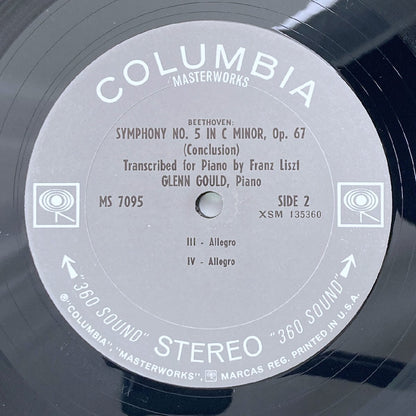 LP/ グレン・グールド / べートーヴェン：交響曲第5番「運命」（リスト編曲ピアノ版） / US盤 オリジナル、2EYE COLUMBIA MS7095