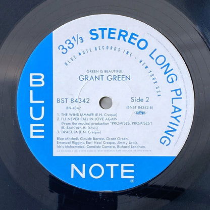 LP/ GRANT GREEN / GREEN IS BEAUTIFUL / グラント・グリーン / 国内盤 東芝 帯・ライナー BLUE NOTE BST84342