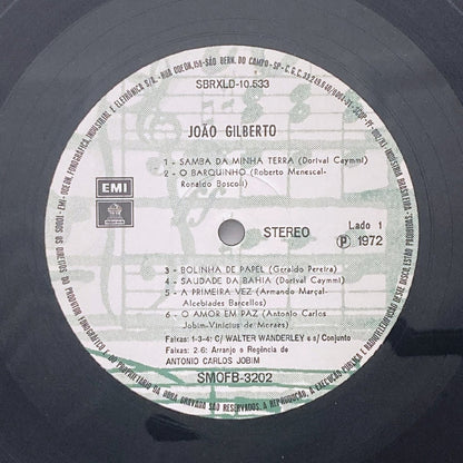 LP/ JOAO GILBERTO / JOAO GILBERTO / ジョアン・ジルベルト / ブラジル盤 72年プレス ODEON SMOFB-3202