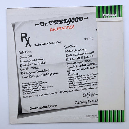 LP/ DR. FEELGOOD / MALPRACTICE / ドクター・フィールグッド / 国内盤 帯・ライナー LIBERTY LLS-80397