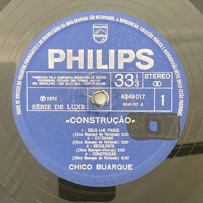 LP/ CHICO BUARQUE / CONSTRUCAO / シコ・ブアルキ / ブラジル盤 オリジナル PHILIPS 6349017