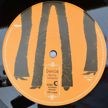 LP/ 竹内まりや / DENIM / MARIYA TAKEUCHI / 国内盤 2枚組 帯・ライナー・メガジャケ MOON WPJL-10198/9