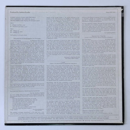 LP/ グレン・グールド / べートーヴェン：交響曲第5番「運命」（リスト編曲ピアノ版） / US盤 オリジナル、2EYE COLUMBIA MS7095