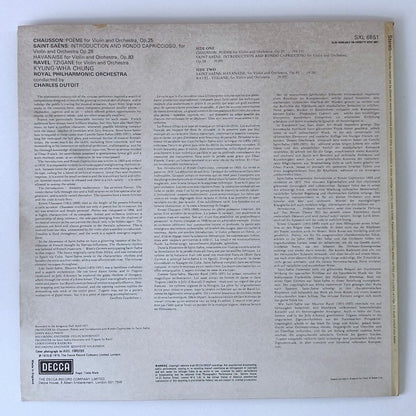 LP/ チョン・キョンファ / フランス・ヴァイオリン作品集 / UK盤 ED4 コーティングJK CS DECCA SXL6851